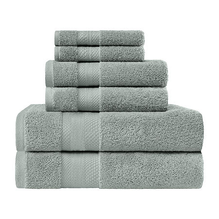 Superior Aria Collection | 100% Turkish Cotton 6-pc. Quick Dry Solid Bath Towel Set In Green