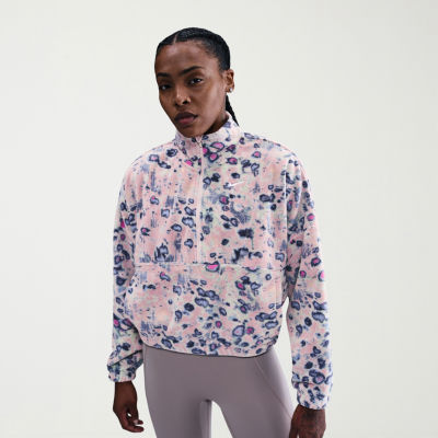 Nike Womens Mock Neck Long Sleeve Active Quarter-Zip Pullover