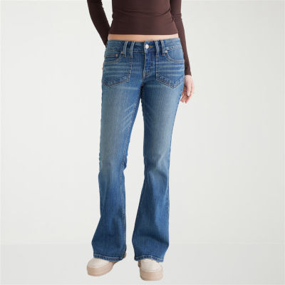 AEROPOSTALE Womens Juniors Low Rise Flare Leg Jean