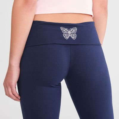 AEROPOSTALE Womens Mid Rise Knit Flare Juniors Full Length Leggings