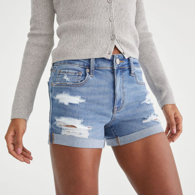 AEROPOSTALE Womens High Rise Juniors Denim Short