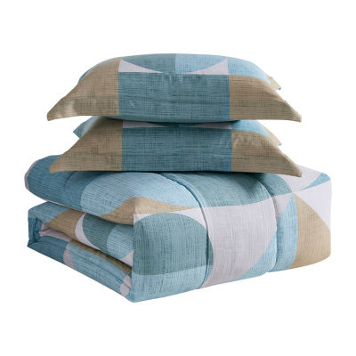 Sweet Home Collection™ Geo-Aqua 7 Piece Bed In a Bag Set