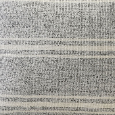 LR Home Bora Handmade Polyester Medium Pouf Striped Ottoman