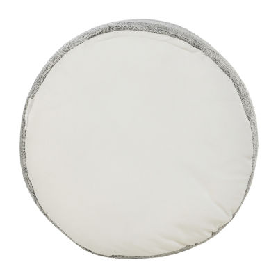 LR Home Bora Handmade Polyester Medium Pouf Striped Ottoman