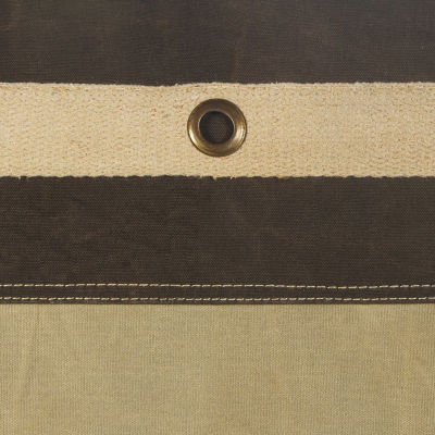 LR Home Holland 20" Handmade Cotton Pouf in Brown