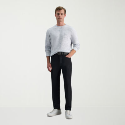 Haggar The Active Series 5 Pocket Mens Comfort Waistband Slim Fit Flat Front Pant