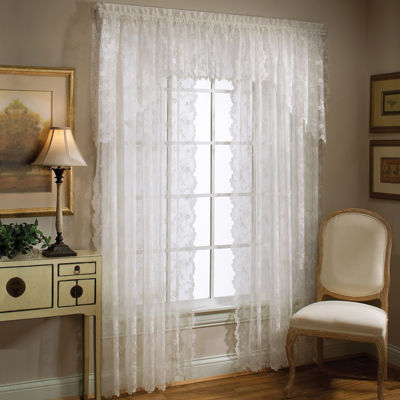 Saturday Knight Petite Fleur Rod Pocket Sheer Single Curtain Panel