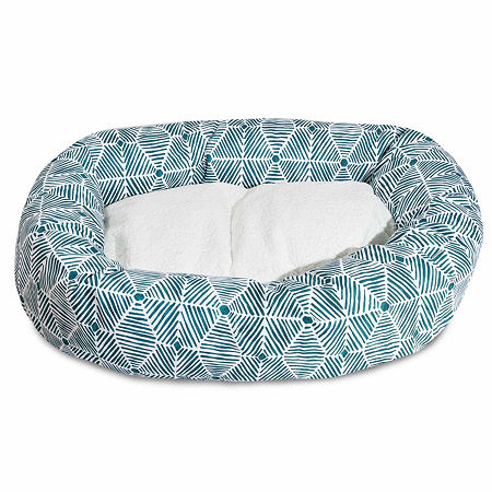 Majestic Pet Charlie Sherpa Bagel Pet Bed, One Size, Green