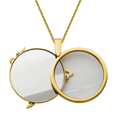 5X Magnifying Dove Womens 1 CT. T.W. Cubic Zirconia Pure Silver Over Brass Cross Pendant Necklace