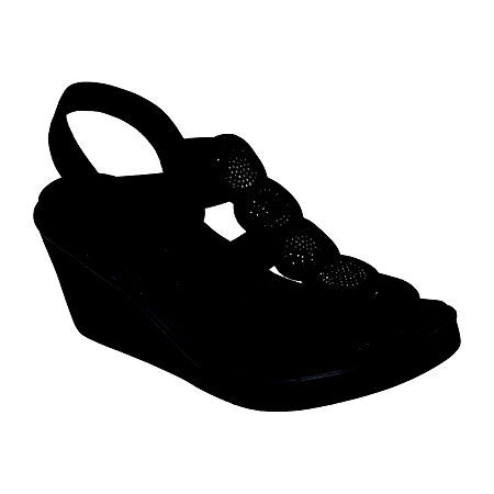  Womens > shoes > Wedge Sandals-Skechers Womens Rumble On - Camp Glam Wedge Sandals