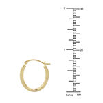 10K Gold 20mm Hollow Hoop Earrings