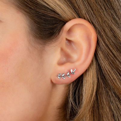 Silver Treasures Womens Sterling Silver Ear Climbers