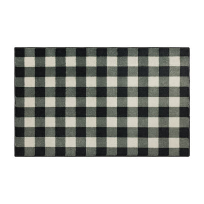 Mohawk Home Everstrand Black Buffalo Check Latex Kitchen Mat, Color Black JCPenney