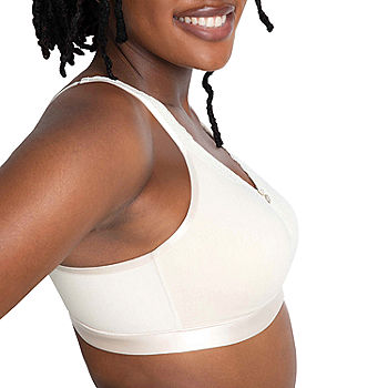 Curvy Couture Cotton Luxe Wire-Free Bra, 46H, Natural