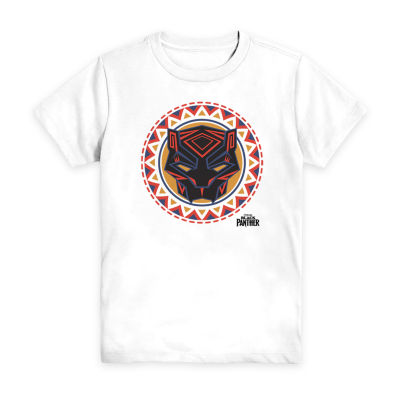 Disney Collection Disney Little & Big Kid Boys Crew Neck Short Sleeve Regular Fit Black Panther Graphic T-Shirt
