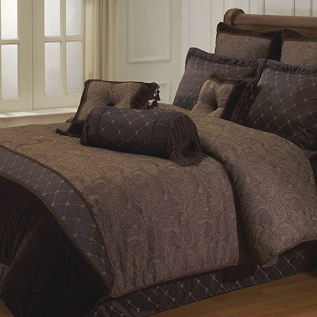 Riverbrook Home Buta Midweight Embroidered Comforter Set, One Size, Brown