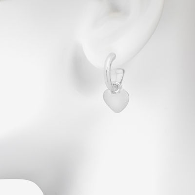 Bijoux Bar Delicates 23.1mm Heart Hoop Earrings