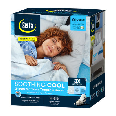 Serta® 3 In Soothing Cool Memory Foam Mattress Topper