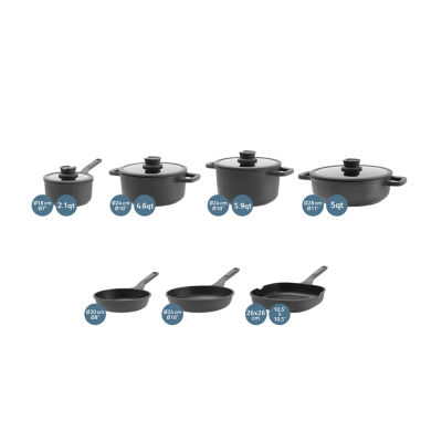 BergHOFF Leo Stone Aluminum Non-Stick 11-pc. Cookware Set