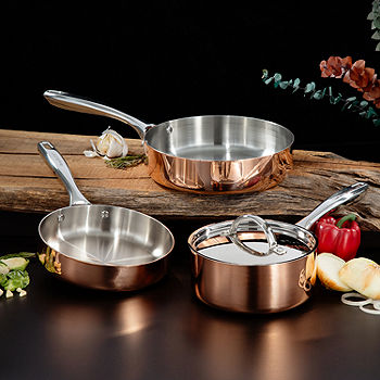 BergHOFF Vintage Tri-Ply Stainless Steel Copper Polished 4 BergHOFF Vintage Tri-Ply Stainless Steel Copper Polished 4