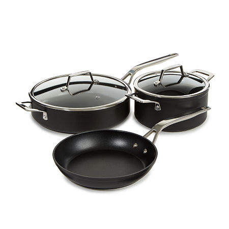 BergHOFF Essentials Ano Hard Anodized Non-Stick 5-pc. Cook-Starter Set, One Size, Black