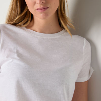 a.n.a Womens Tall Crew Neck Short Sleeve T-Shirt