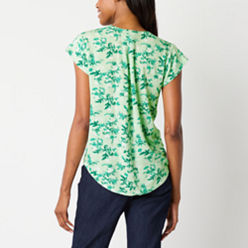 Misses Size Blouses Green Tops for Women - JCPenney