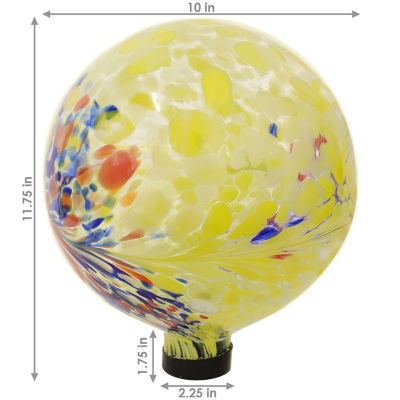 Net Health Shops Bright Summer Burst Gazing Globe - 10 In Glass Yard Art