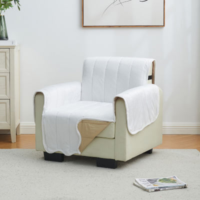 Linery Velvet Furniture Chair Protector One Size White 24$