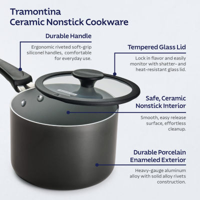 Tramontina Aluminum Ceramic 11-pc. Nesting Cookware Set
