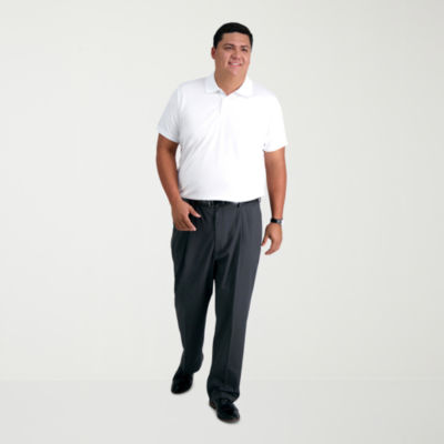 Haggar Cool Right Performance Flex Mens Classic Fit Big and Tall Pleated Pant