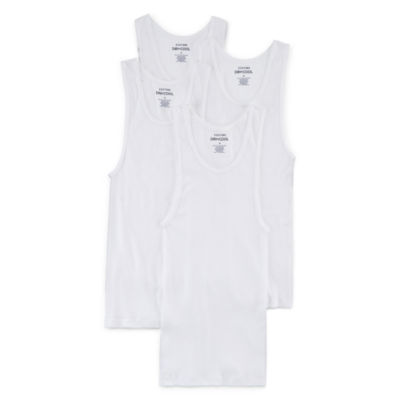 Stafford Dry + Cool Mens Big and Tall 4 Pack Quick Tank