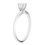 ¼ CT. Princess Certified Genuine Diamond 14K White Gold Ring