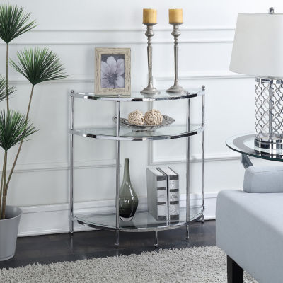 Royal Crest Glass Console Table