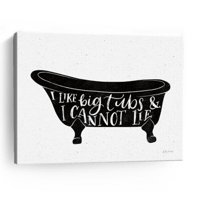 Lumaprints Bathroom Puns I Black Giclee Canvas Art