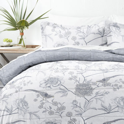 Casual Comfort Premium Down Alternative Molly Botanicals Reversible Comforter Set
