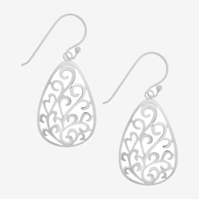 Silver Treasures Sterling Silver Drop Earrings