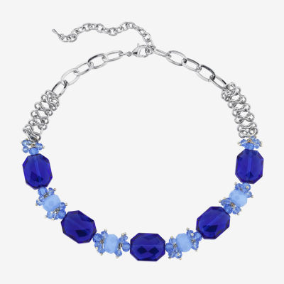 1928 Silver Tone Womens 16 Inch Collar Necklace