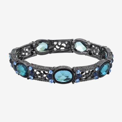 1928 Black Tone Womens Stretch Bracelet