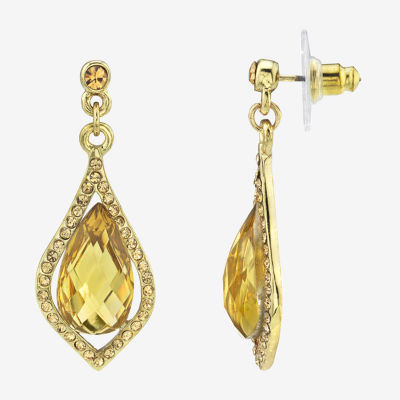 1928 Gold Tone Drop Earrings