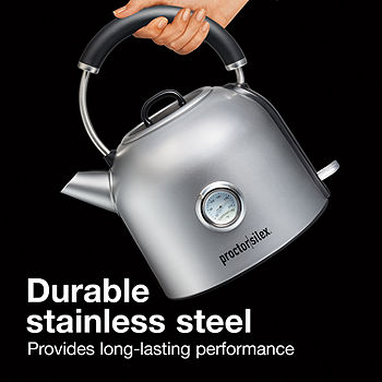 Farberware Stainless Steel 1.7 Liter Electric Tea Kettle, Silver