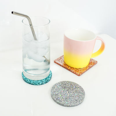 Art 101 Crafts Resin Glitter Coasters with 23 Pieces