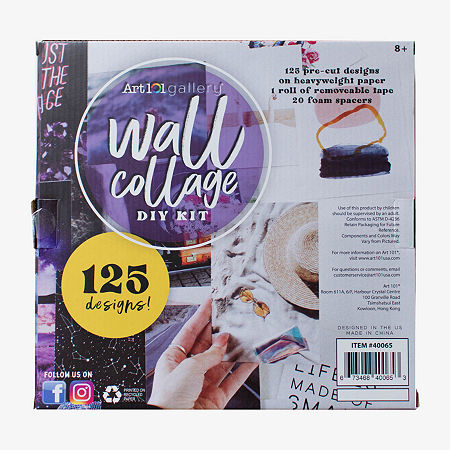 Art 101 Wall Collage Kit With 125 Unique Designs, One Size, Multiple Colors