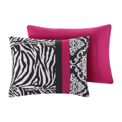 Intelligent Design Gemma Zebra Comforter Set with decorative pillow