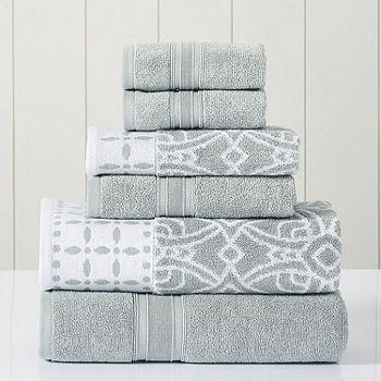 IZOD 6-pc. Solid Gray Bath Towel Set, Color: Gray - JCPenney