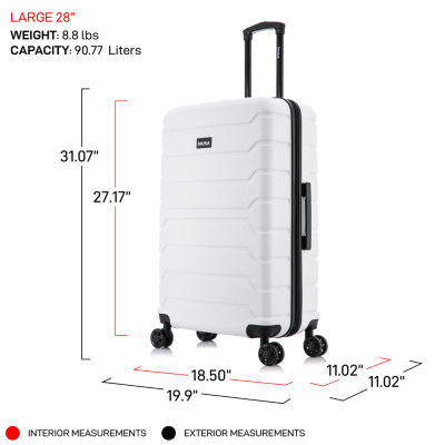 Inusa Trend 28 Inch Hardside Lightweight Checked Spinner Luggage