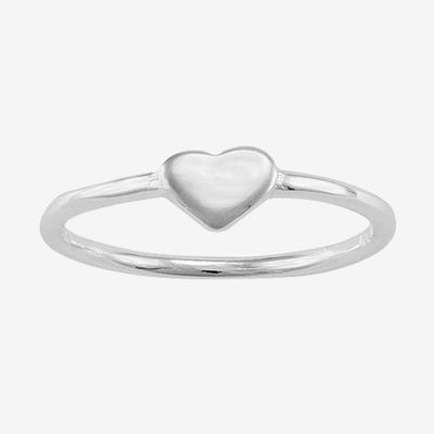 Itsy Bitsy Sterling Silver Heart Band