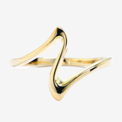 Silver Treasures Womens 14K Gold Over Silver Band