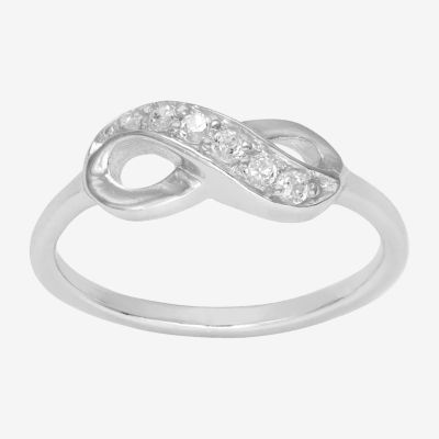 Itsy Bitsy Crystal Sterling Silver Band