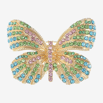 Monet Jewelry Multi Color Crystal Butterfly Pin, Color: Multi - JCPenney